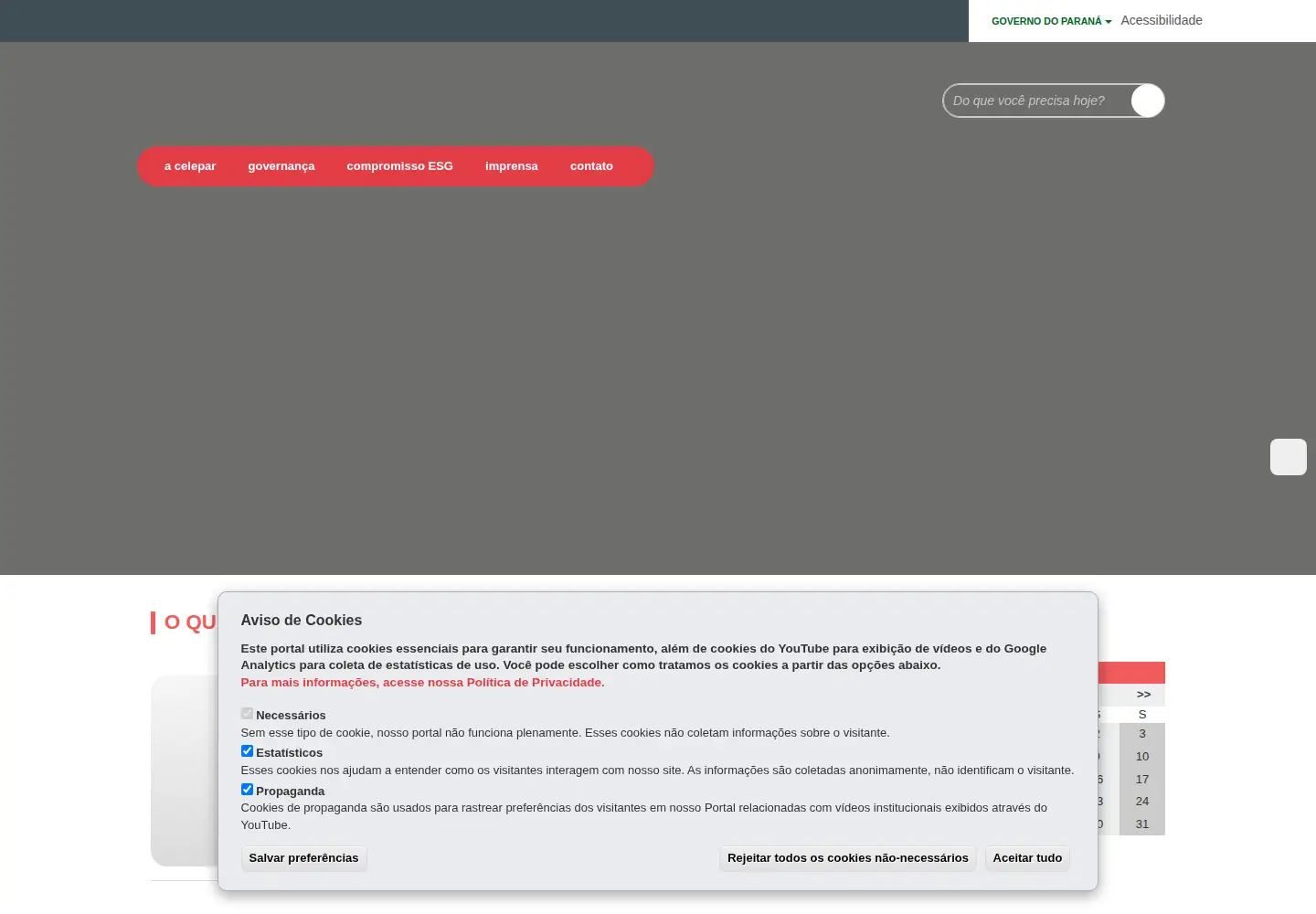 Screenshot of celepar.pr.gov.br