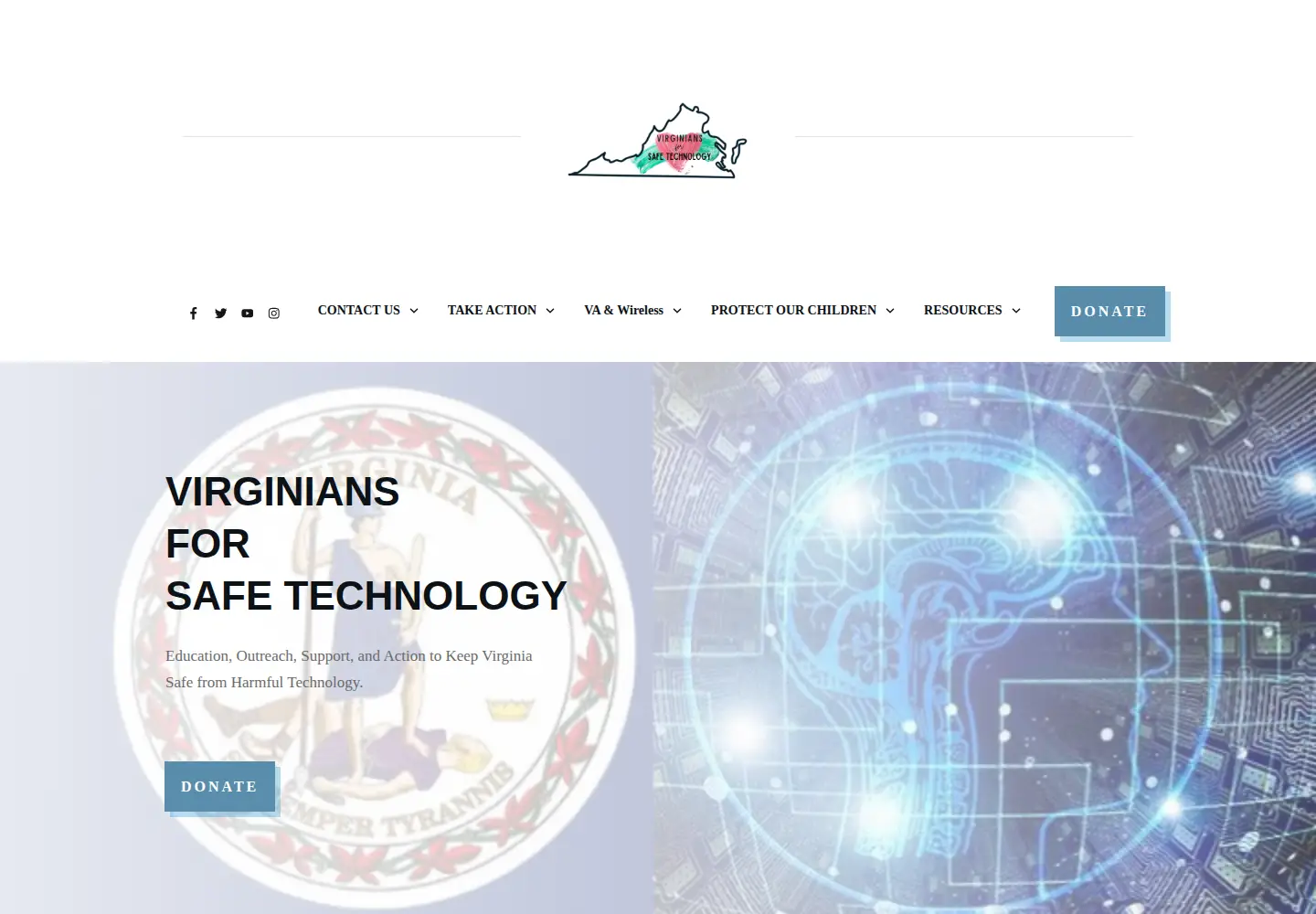 Screenshot of virginiansforsafetech.org