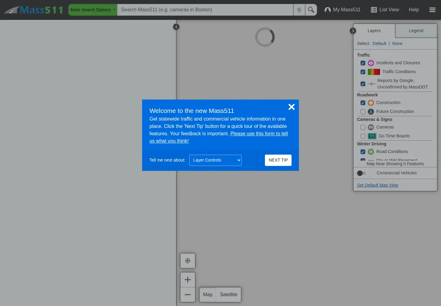 Screenshot of mass511.com