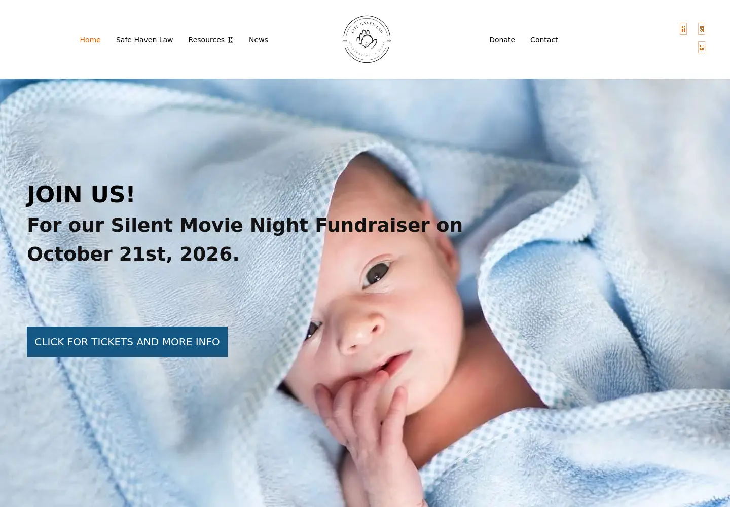 Screenshot of saveabandonedbabies.org