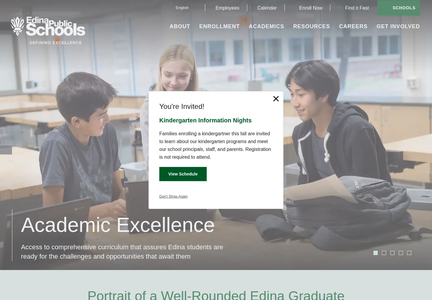 Screenshot of edinaschools.org