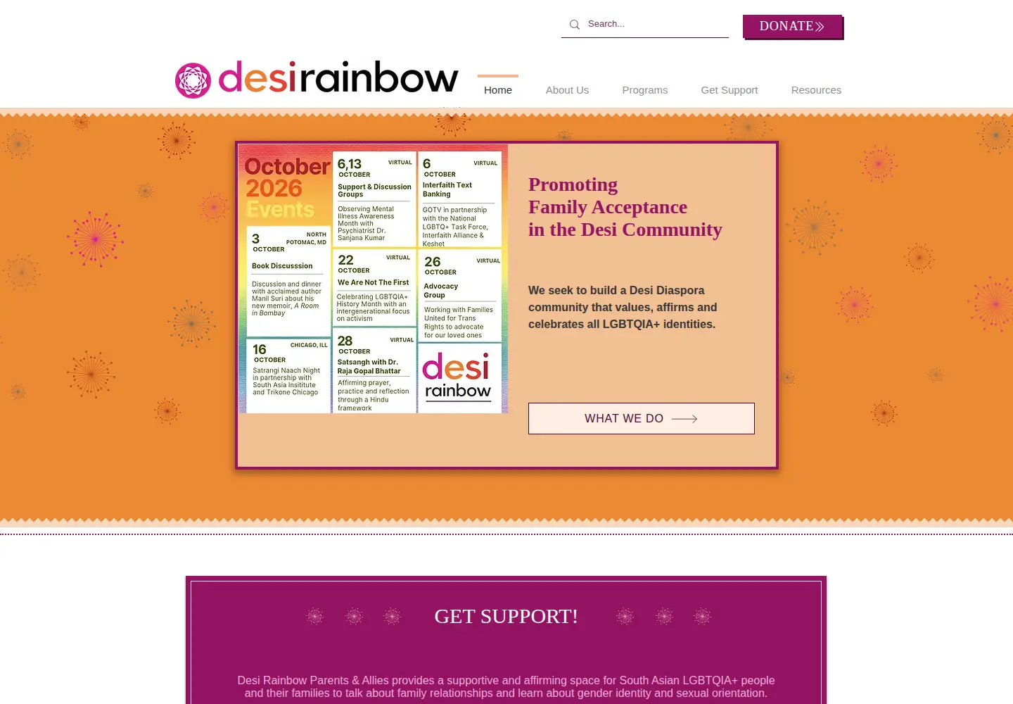 Captured homepage of desirainbow.org in the current scan