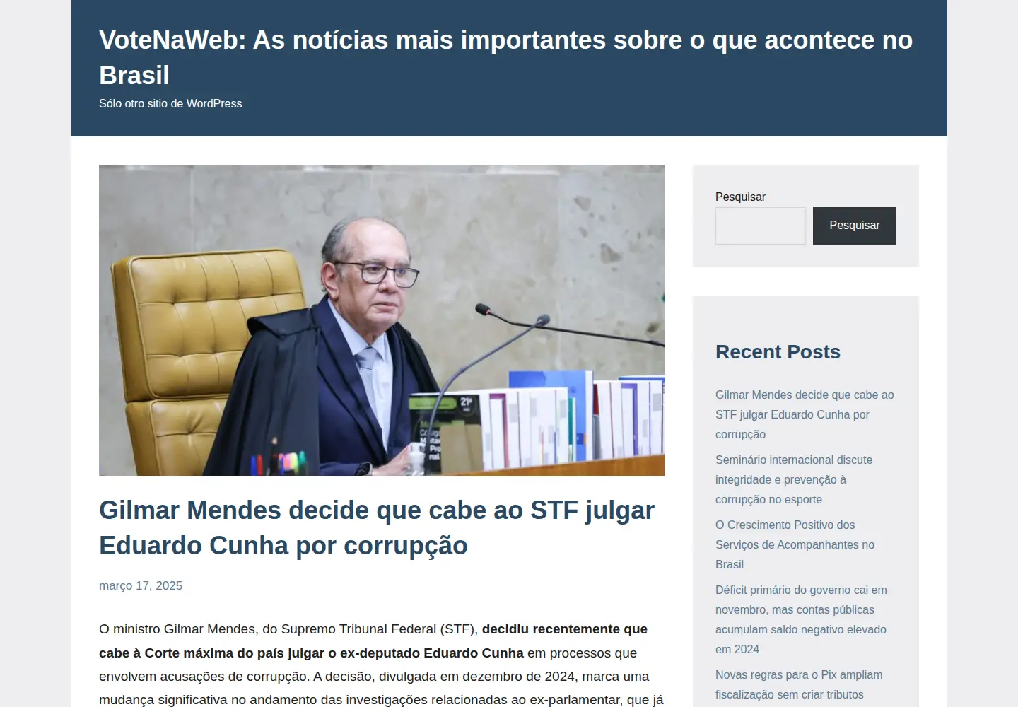 Screenshot of votenaweb.com.br
