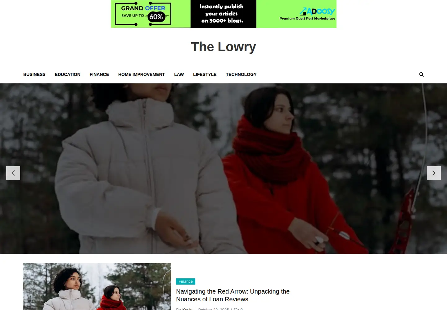 Screenshot of thelowry.org