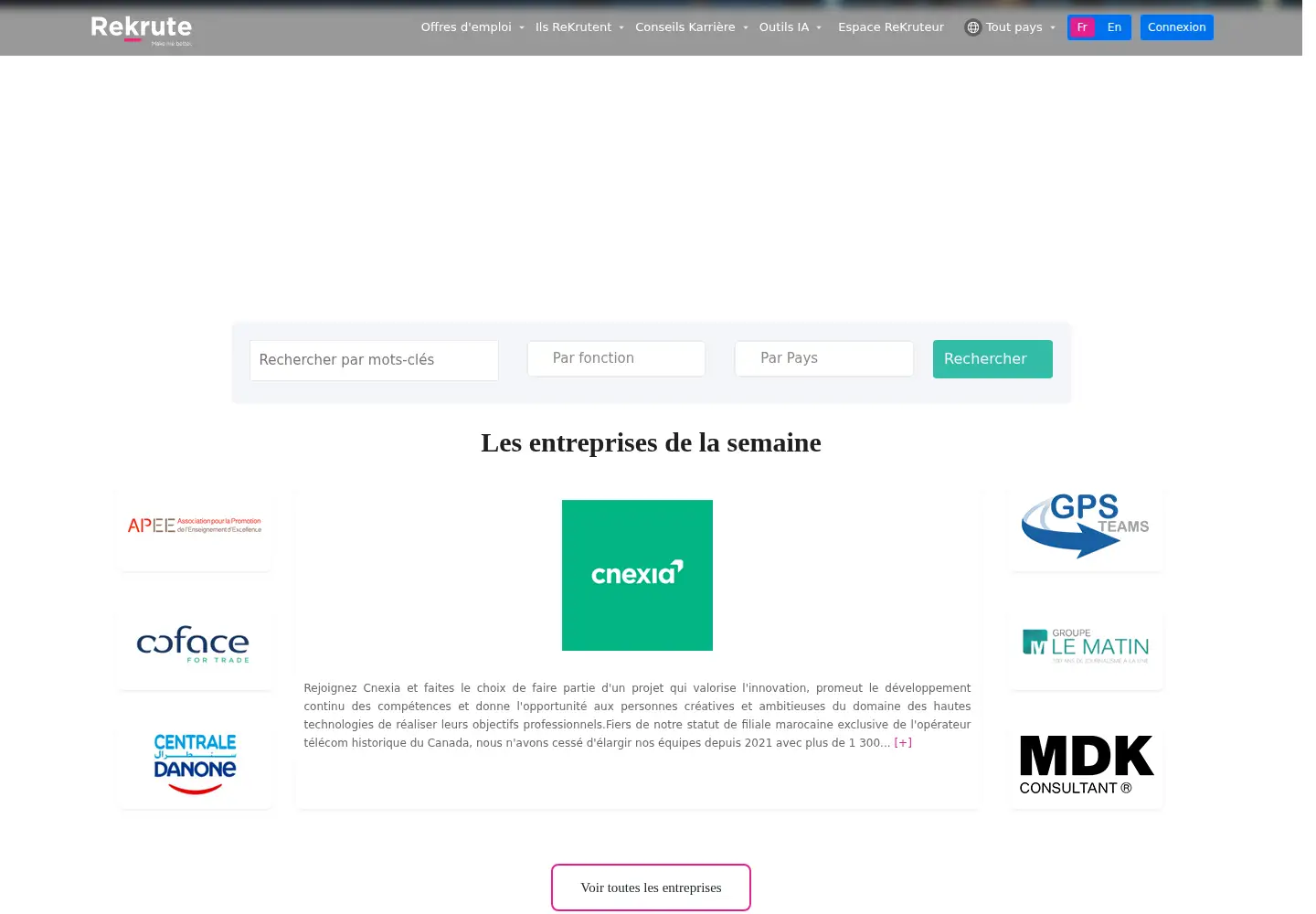 Screenshot of rekrute.com