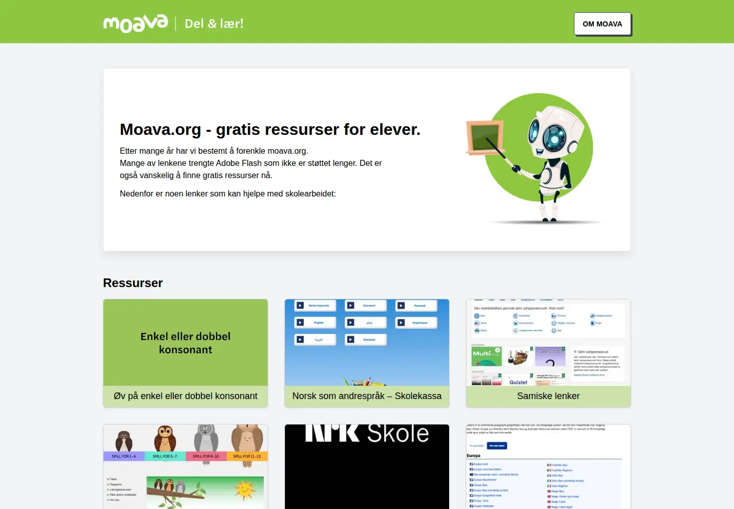Captured homepage of moava.org in the current scan