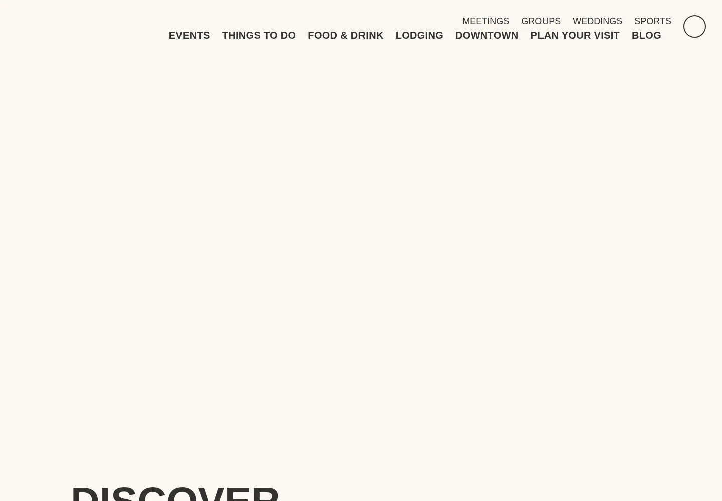 Captured homepage of visitoshkosh.com in the current scan