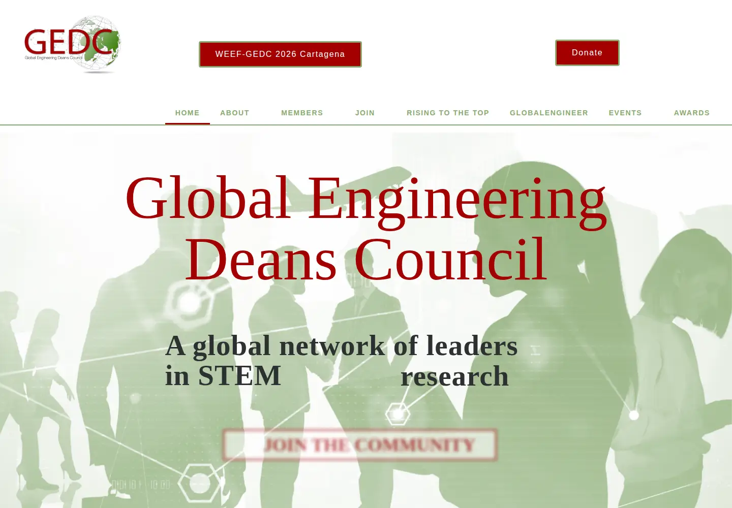Captured homepage of gedcouncil.org in the current scan