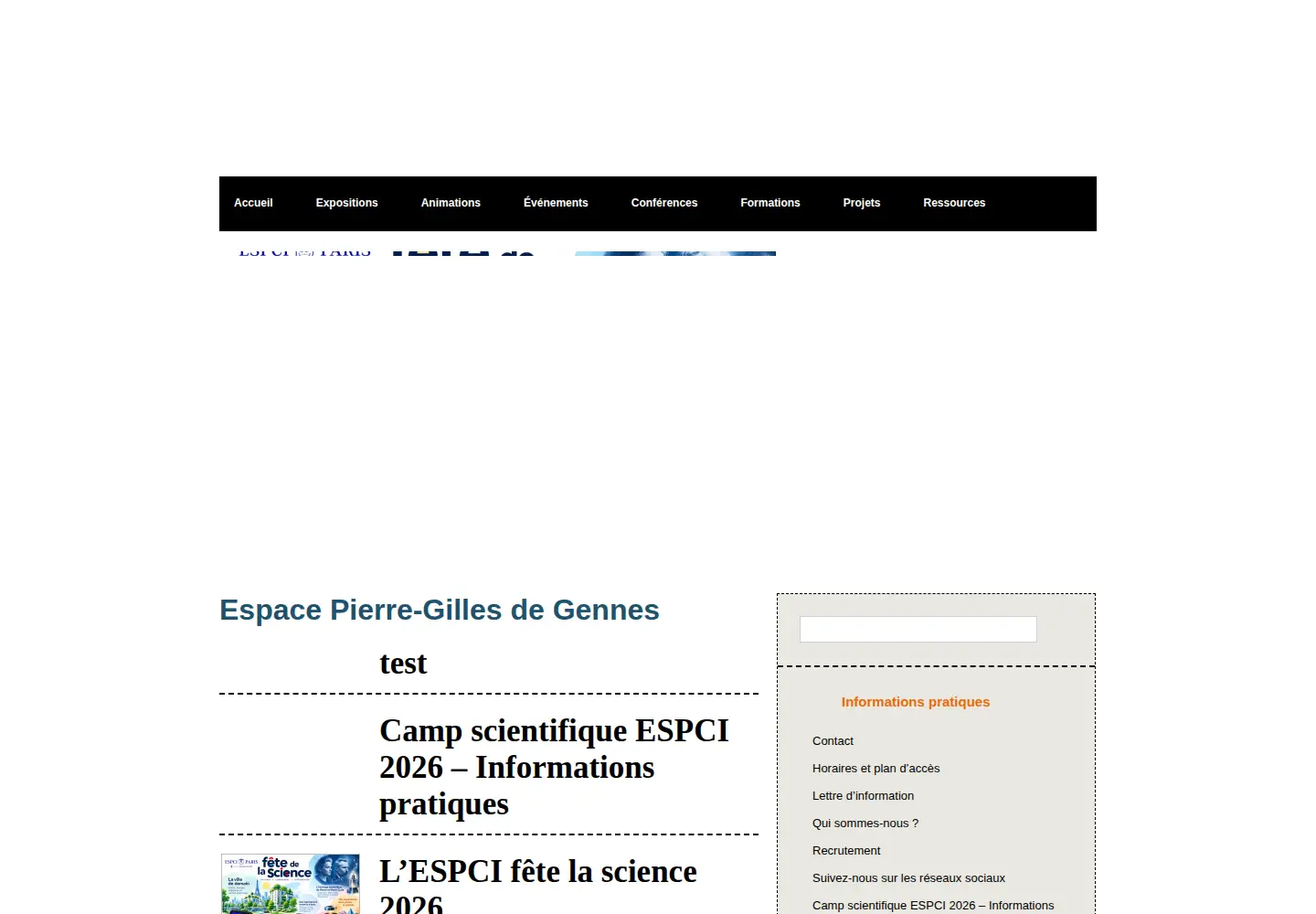 Captured homepage of espgg.org in the current scan