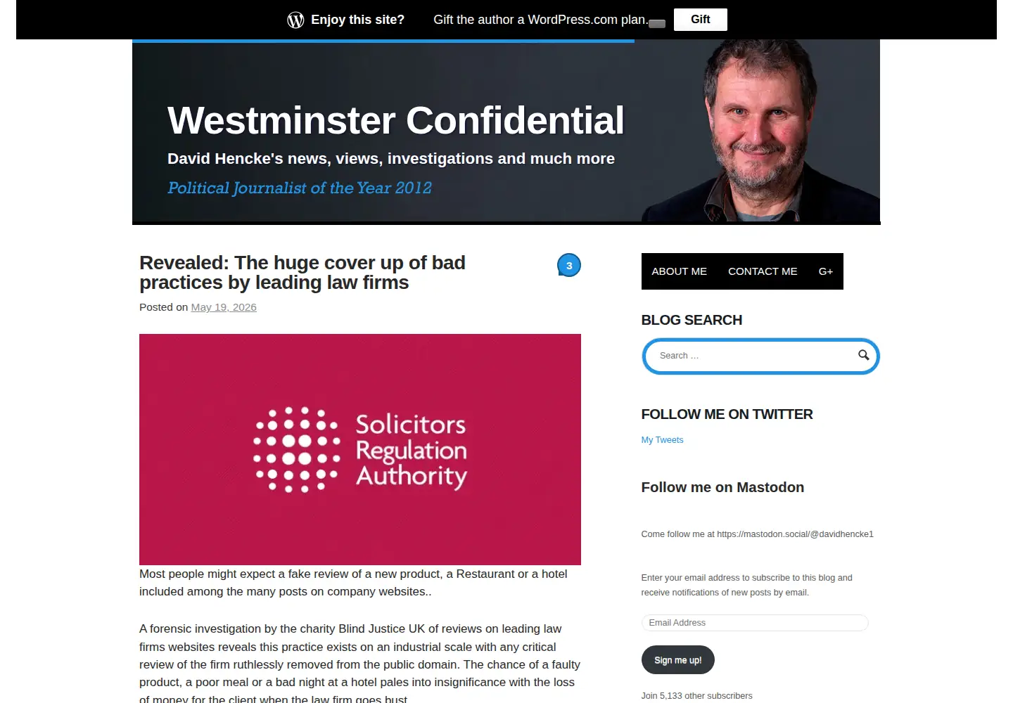 Screenshot of davidhencke.com