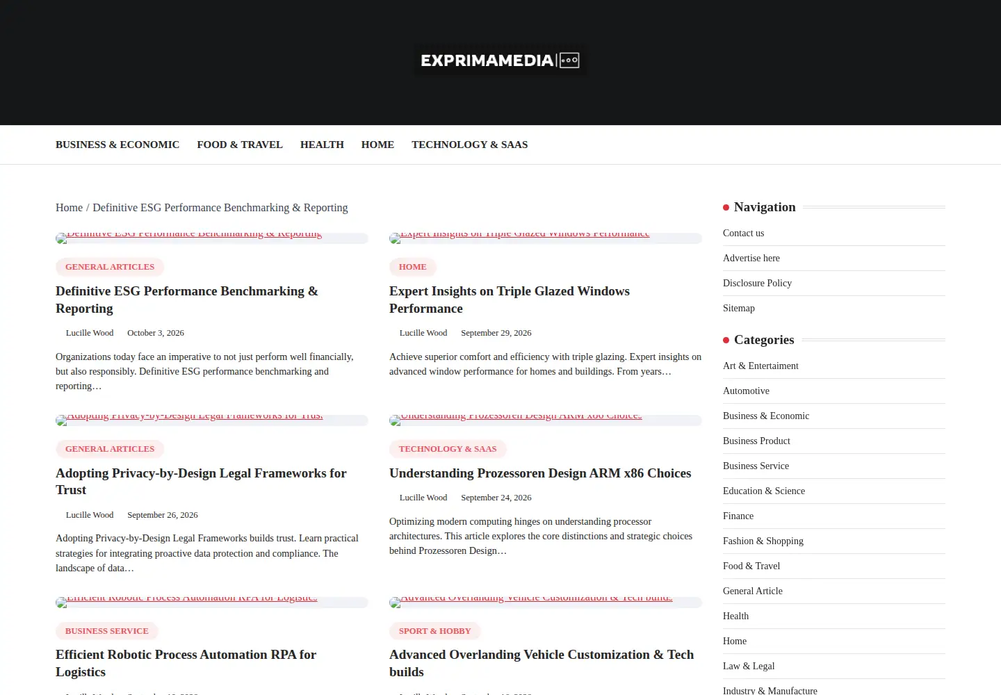 Screenshot of exprimamedia.com
