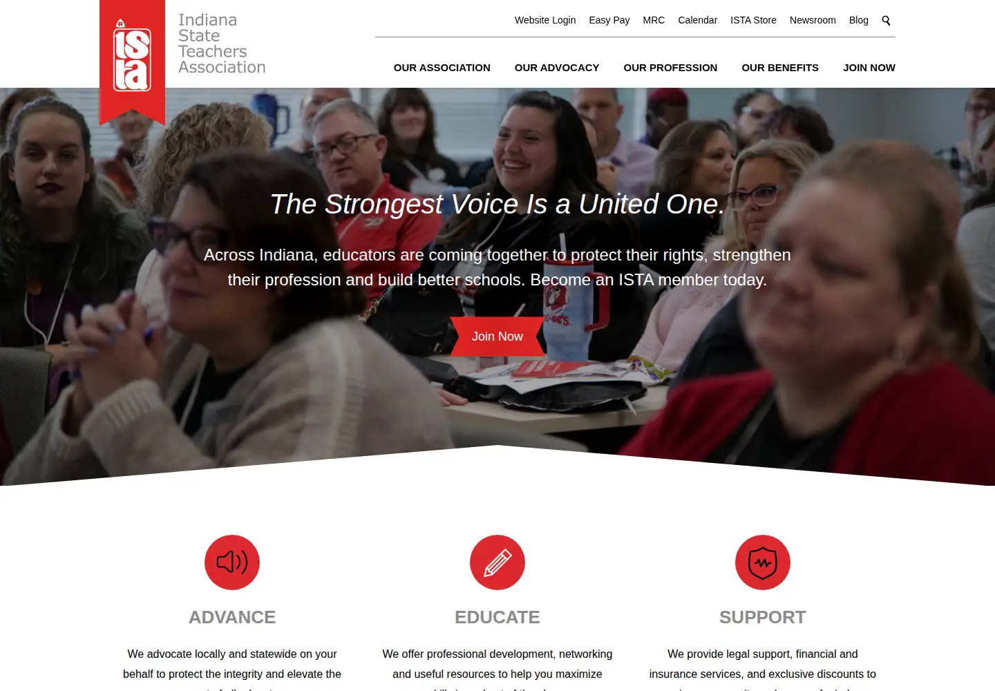 Captured homepage of ista-in.org in the current scan