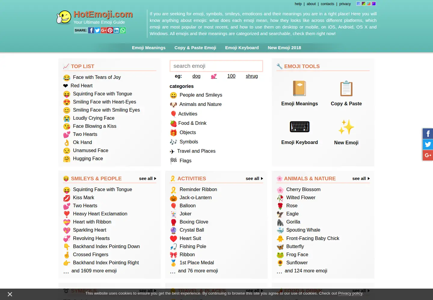 Screenshot of hotemoji.com