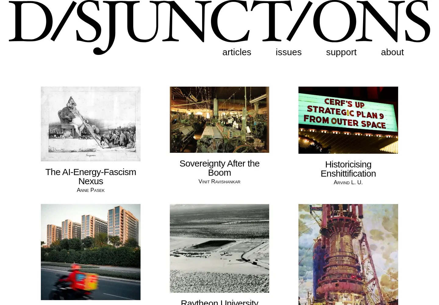 Screenshot of disjunctionsmag.com