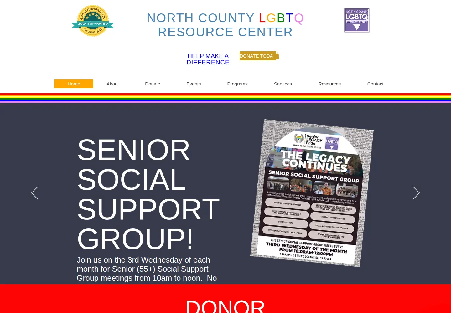 Captured homepage of ncresourcecenter.org in the current scan