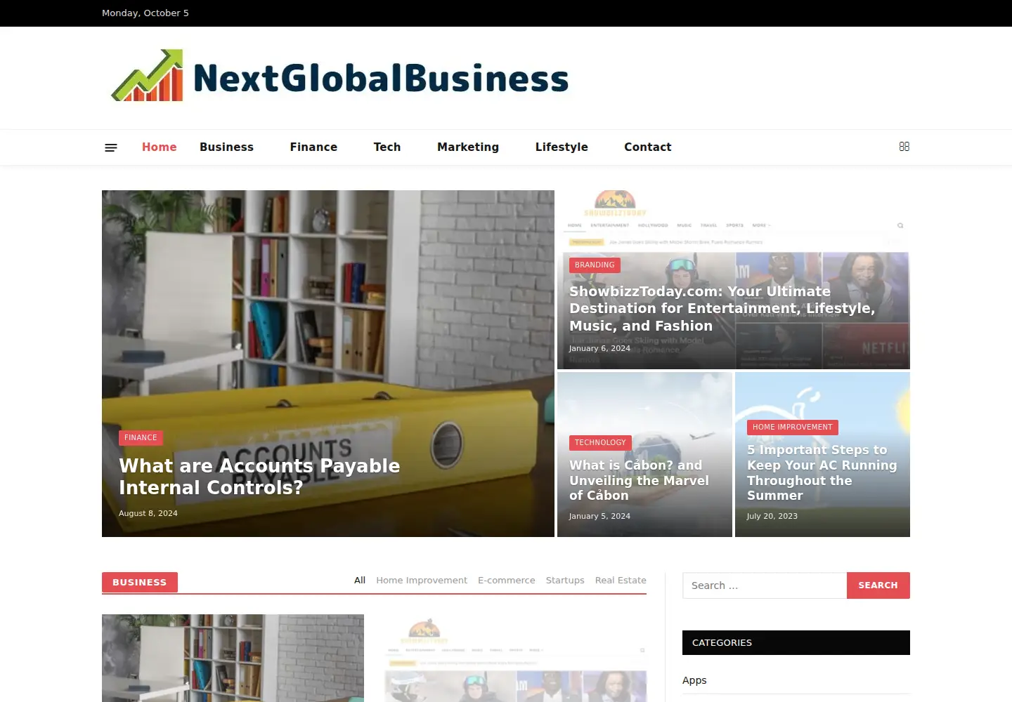 Captured homepage of nextglobalbusiness.com in the current scan