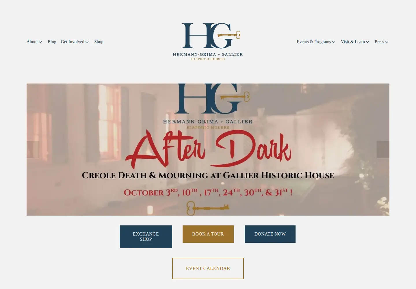 Captured homepage of hgghh.org in the current scan
