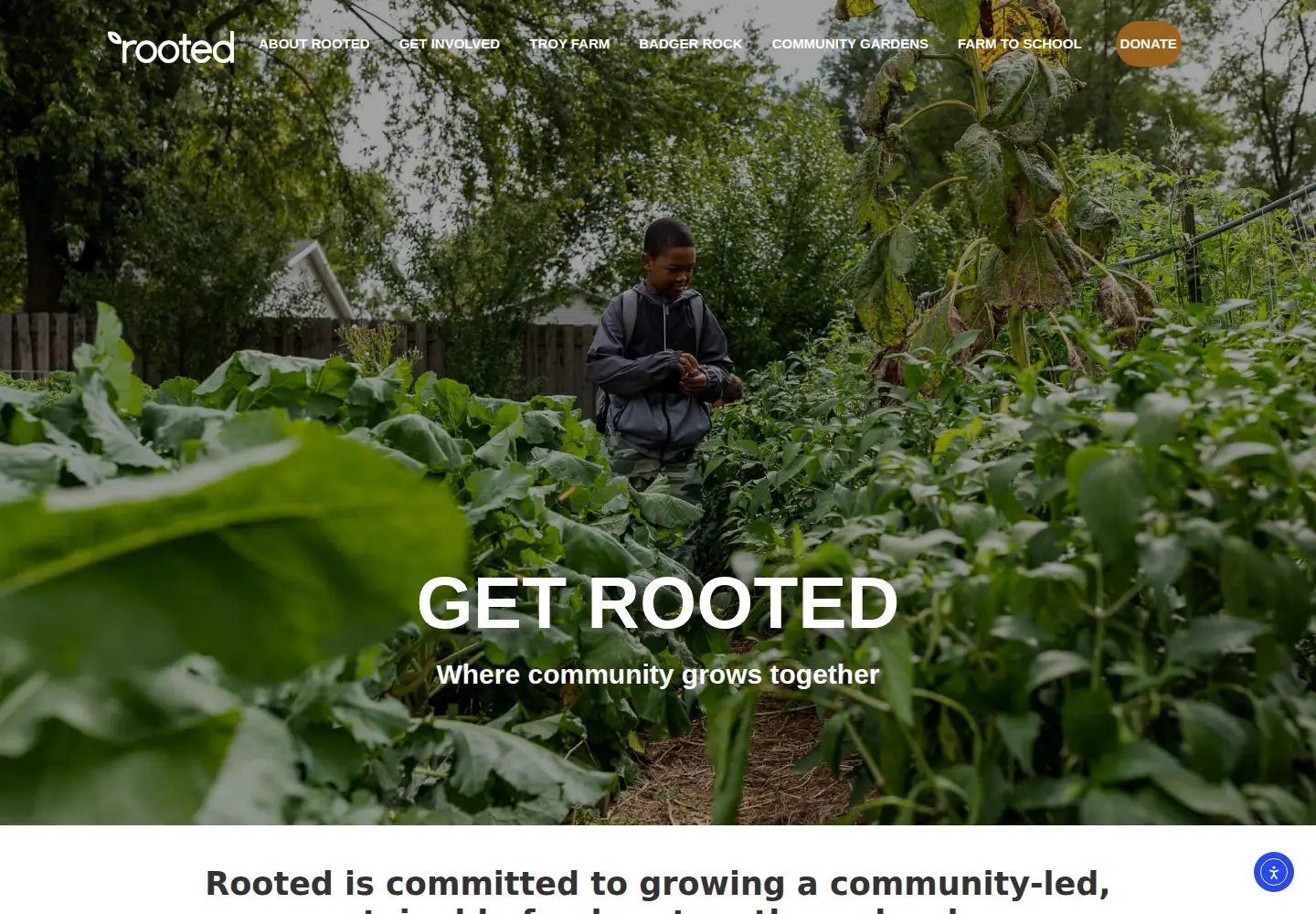 Screenshot of rootedwi.org