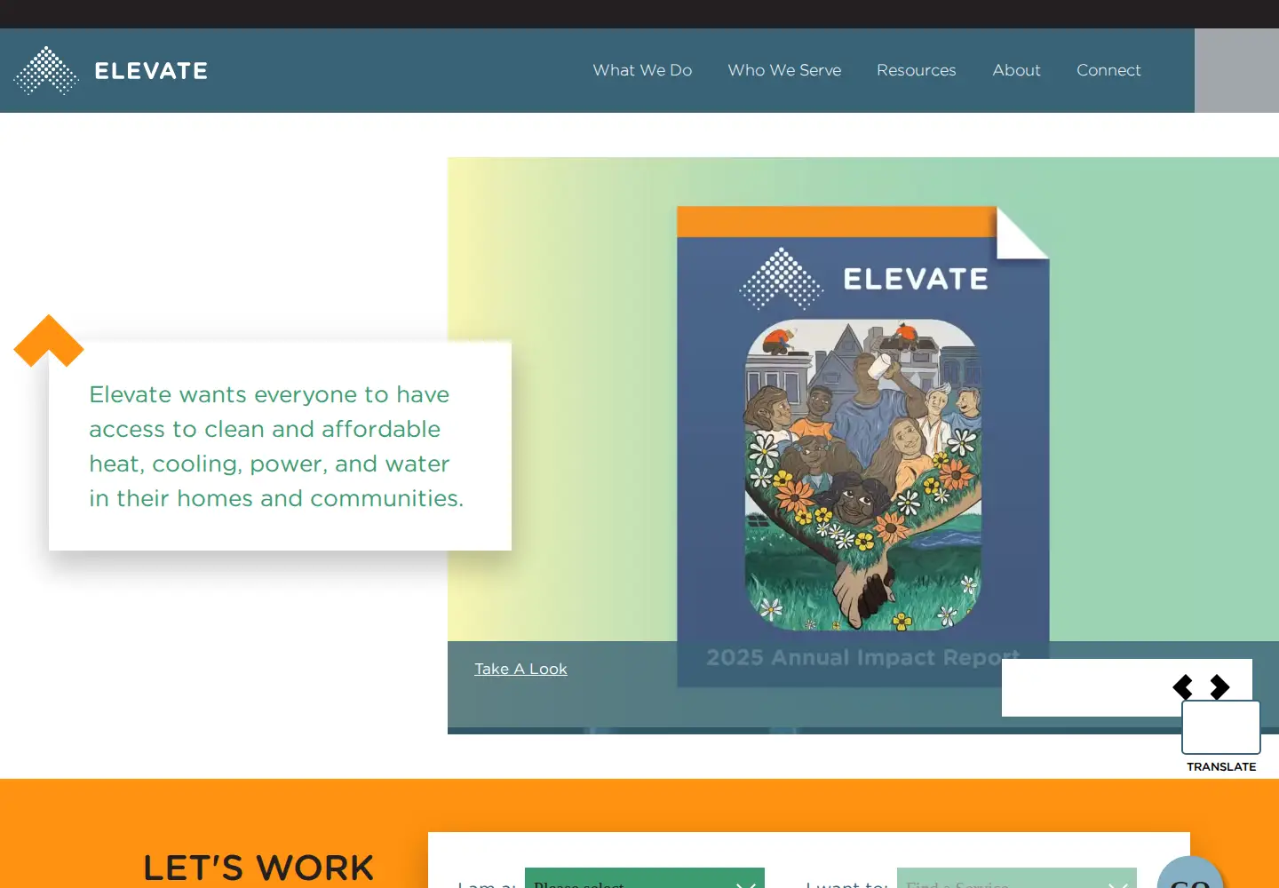 Screenshot of elevatenp.org