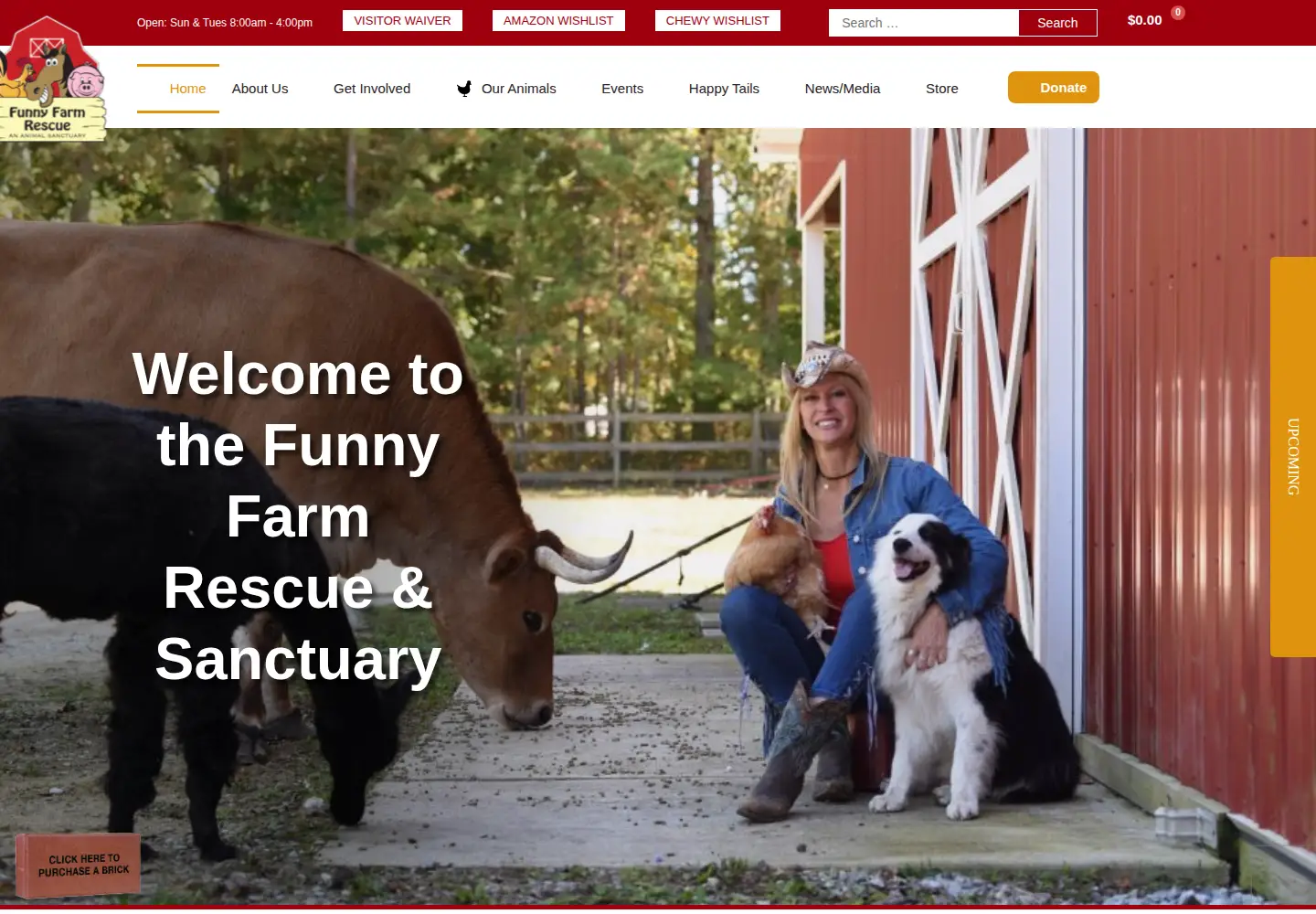 Captured homepage of funnyfarmrescue.org in the current scan