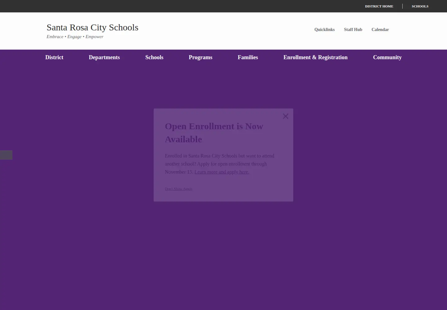 Screenshot of srcschools.org