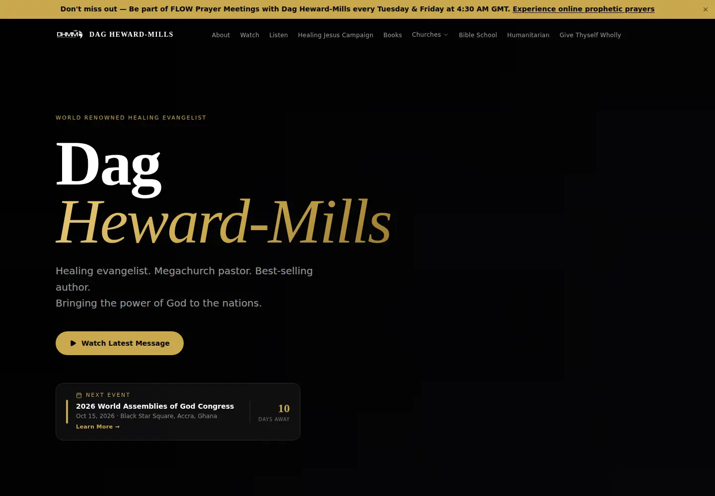 Screenshot of daghewardmills.org