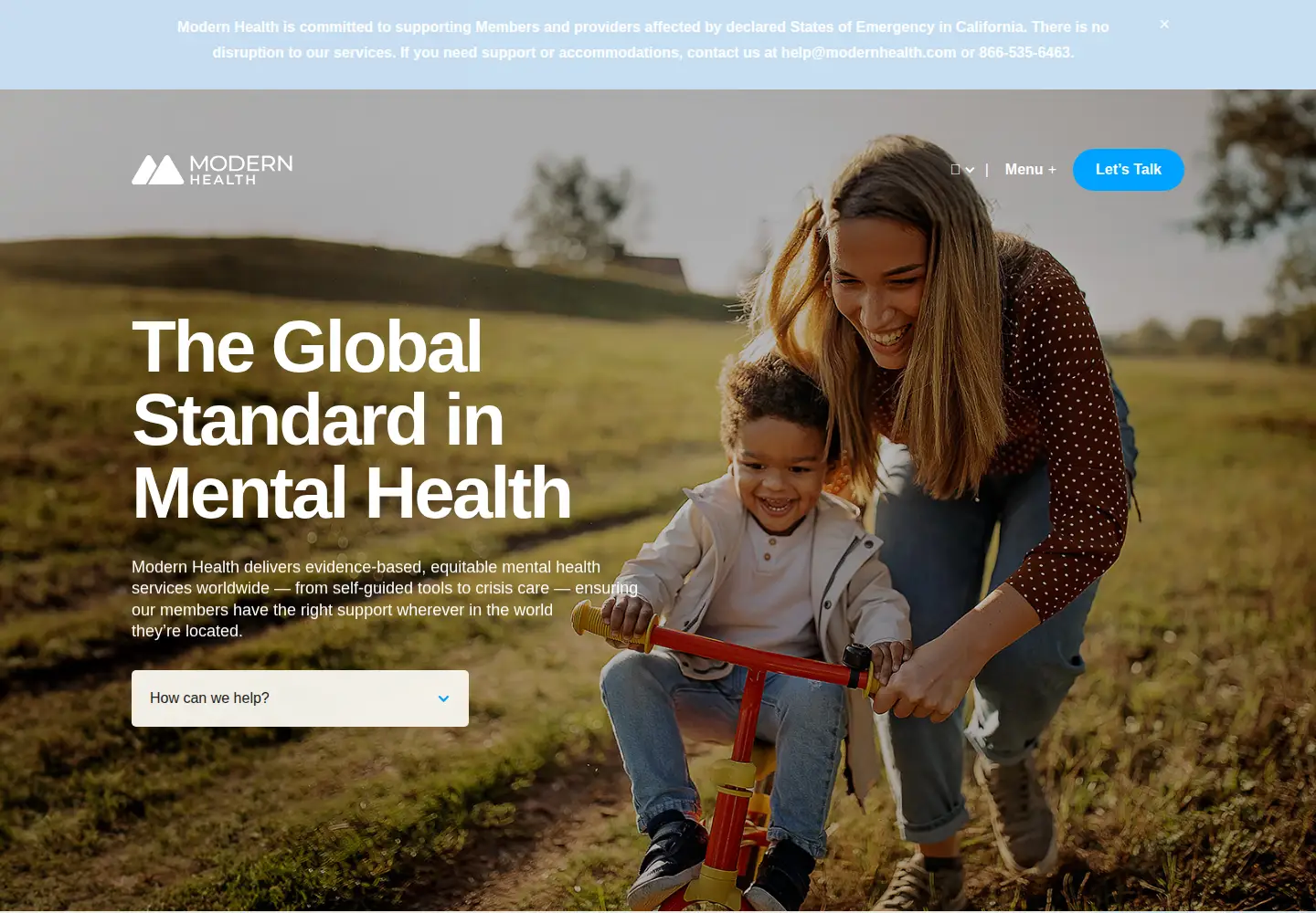 Captured homepage of joinmodernhealth.com in the current scan