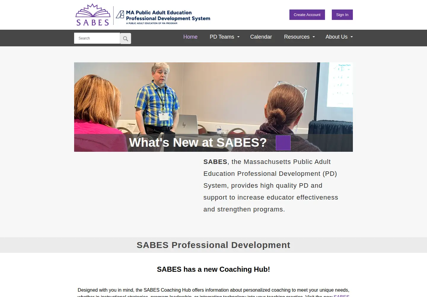 Screenshot of sabes.org