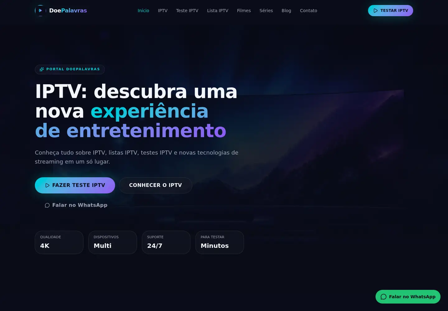 Screenshot of doepalavras.com.br