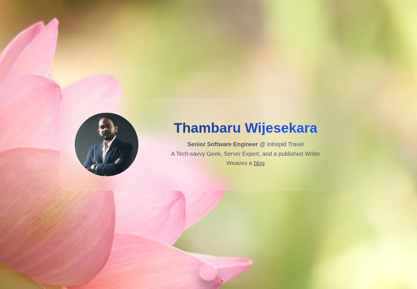 Captured homepage of thambaru.com in the current scan