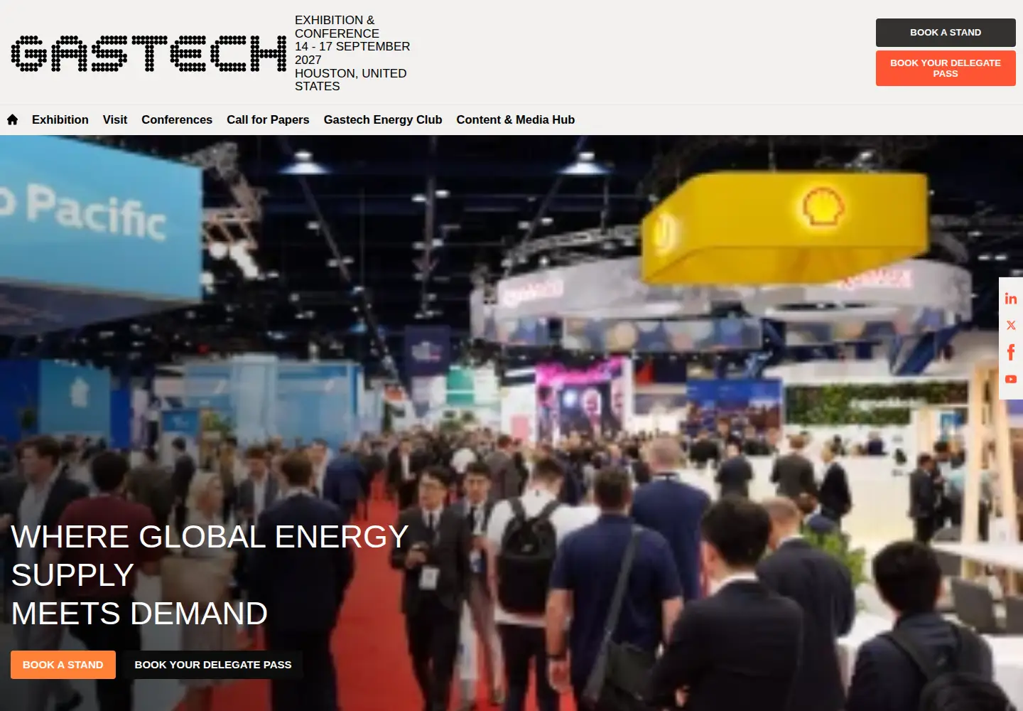 Screenshot of gastechevent.com