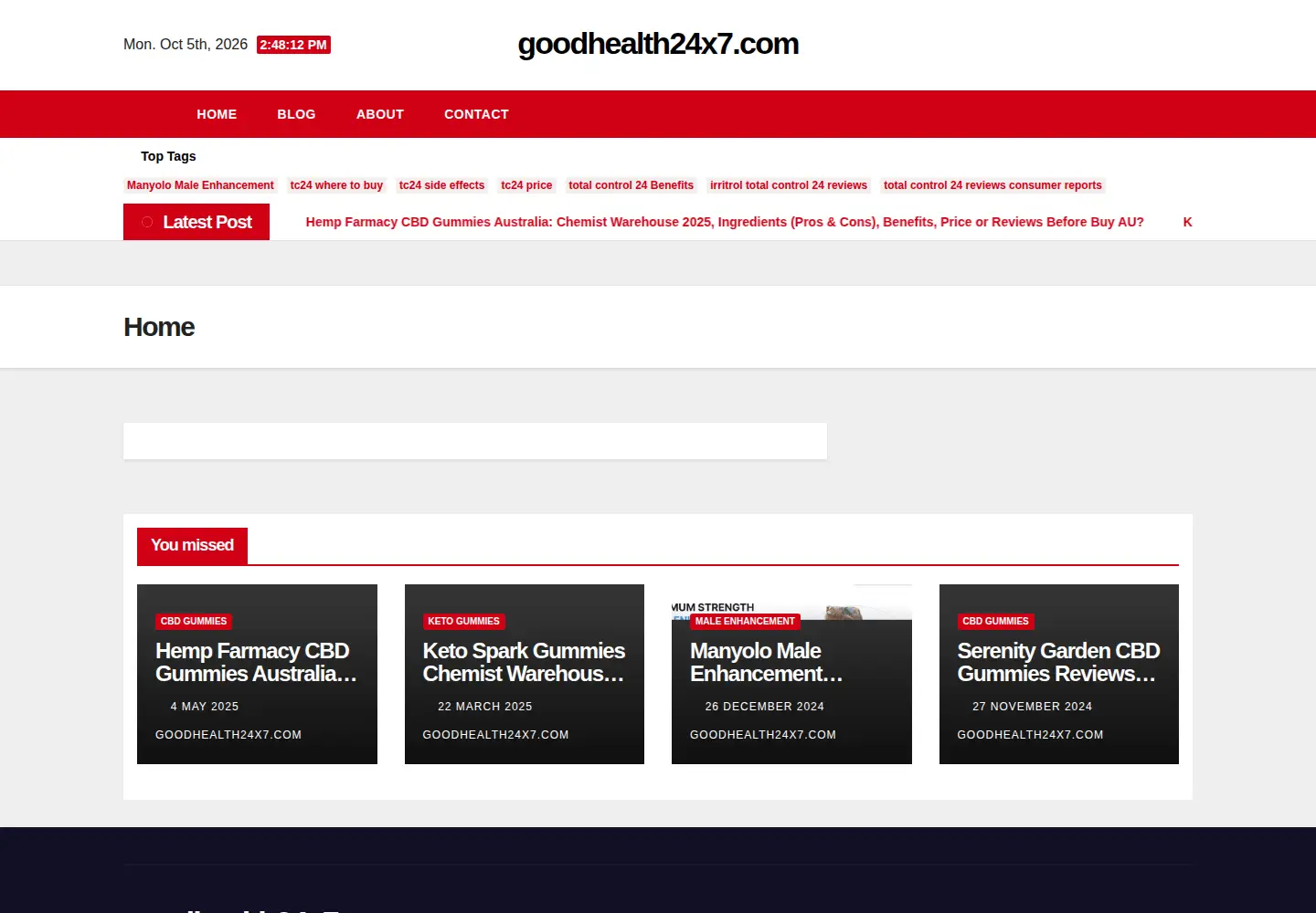 Screenshot of goodhealth24x7.com
