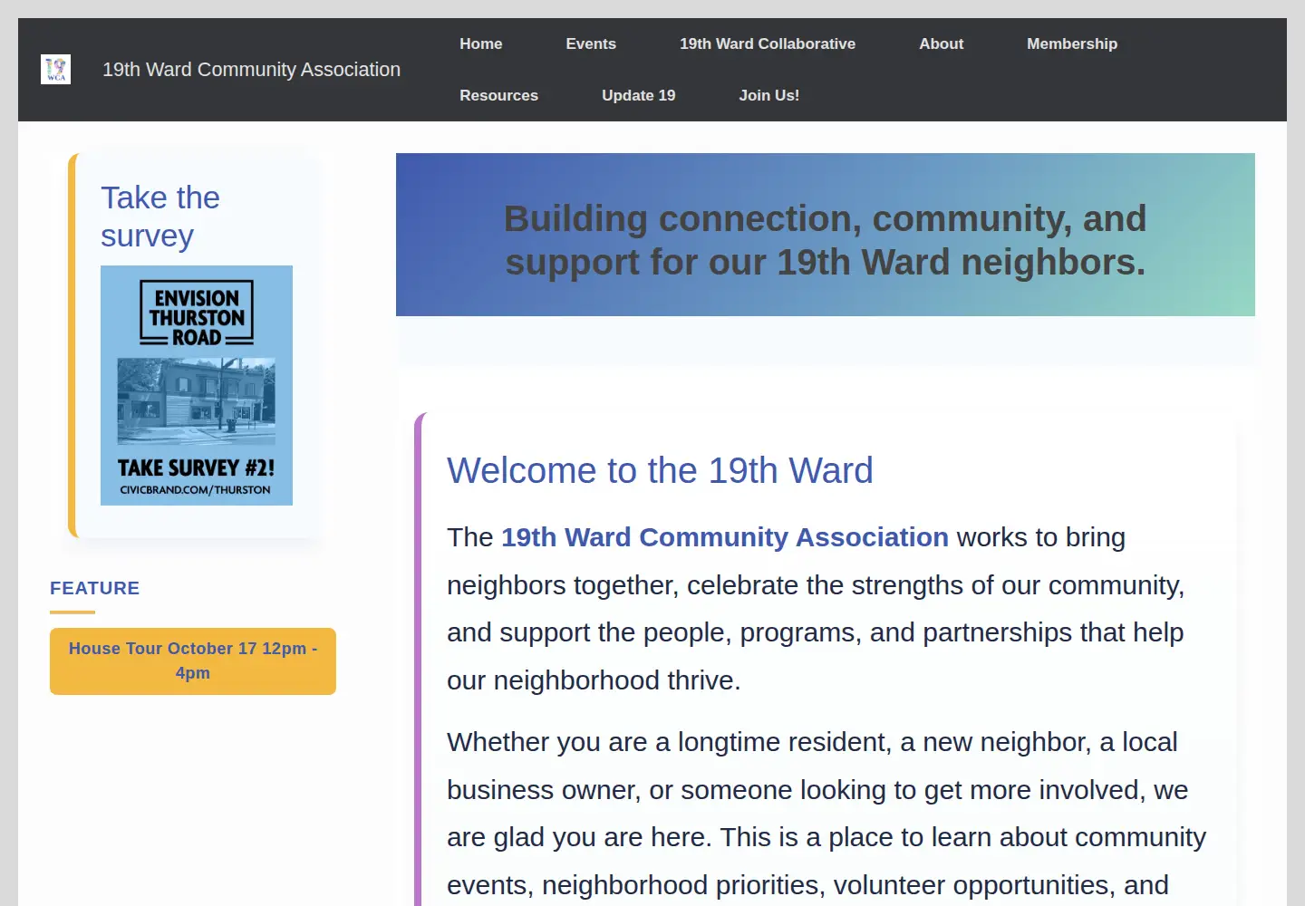 Screenshot of 19wca.org