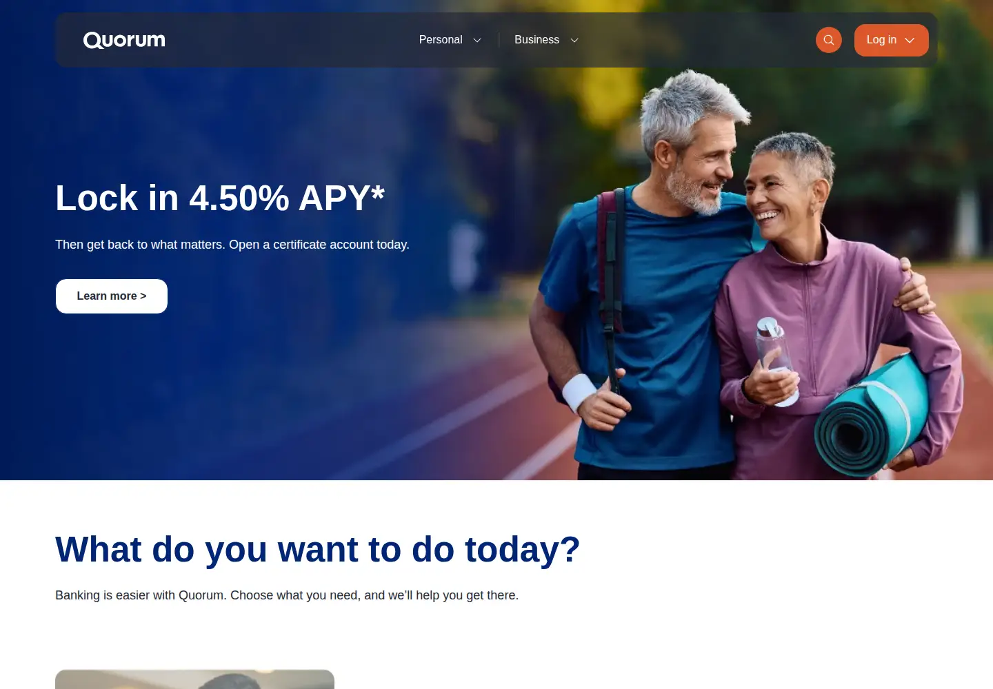 Screenshot of quorumfcu.org