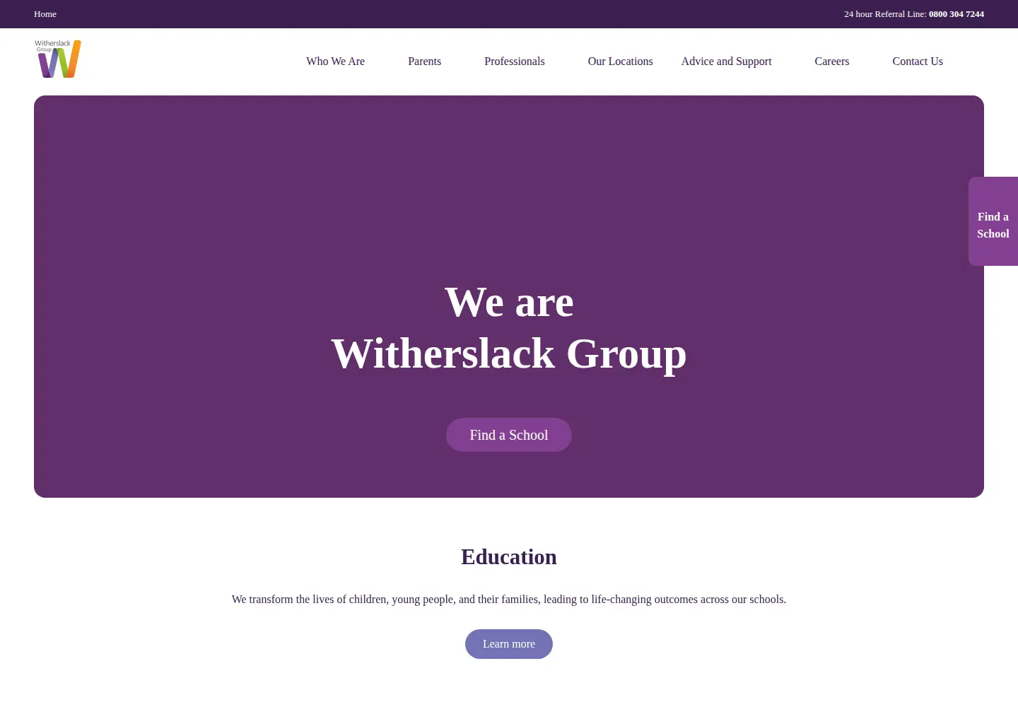 Screenshot of witherslackgroup.co.uk