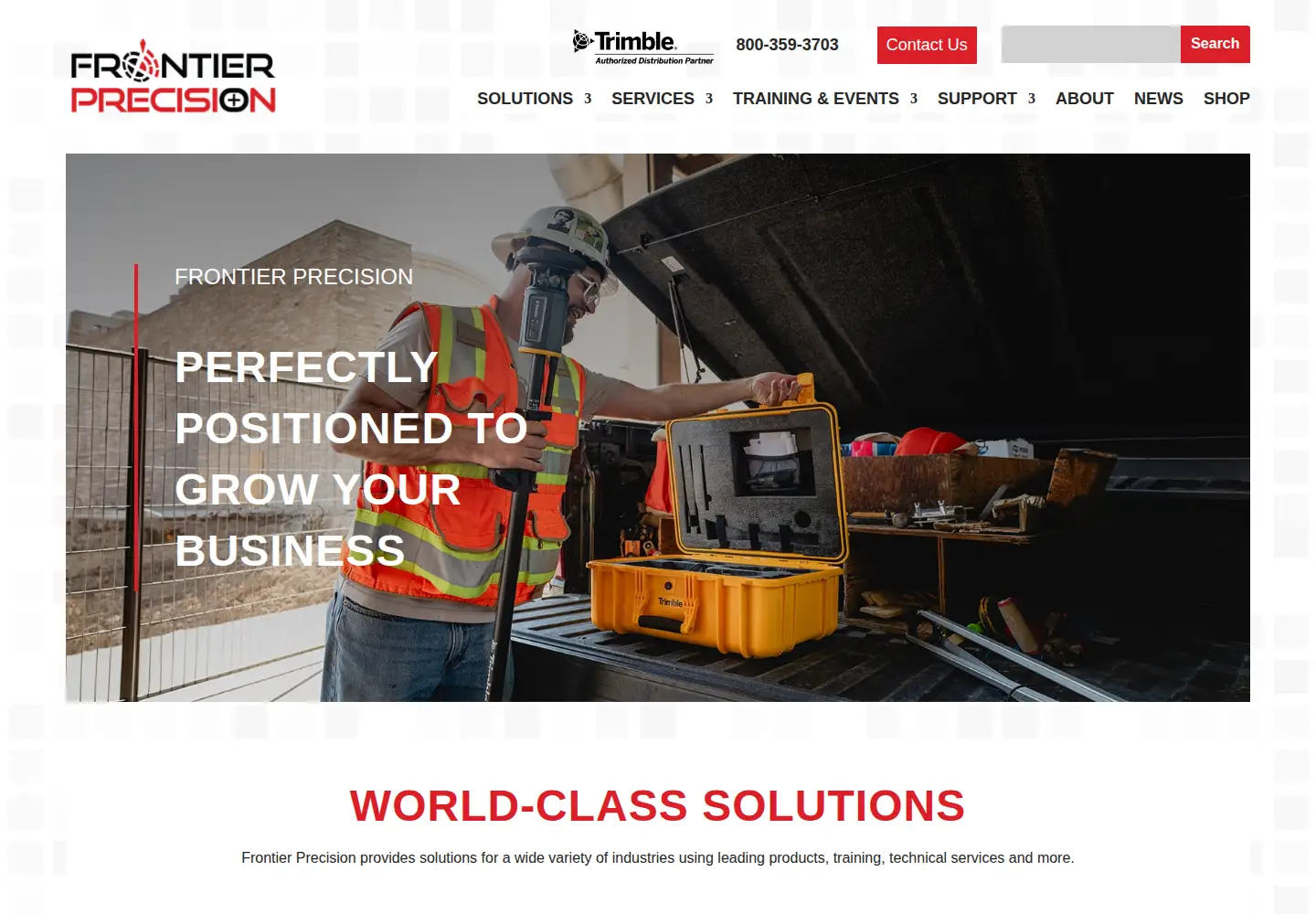 Screenshot of frontierprecision.com