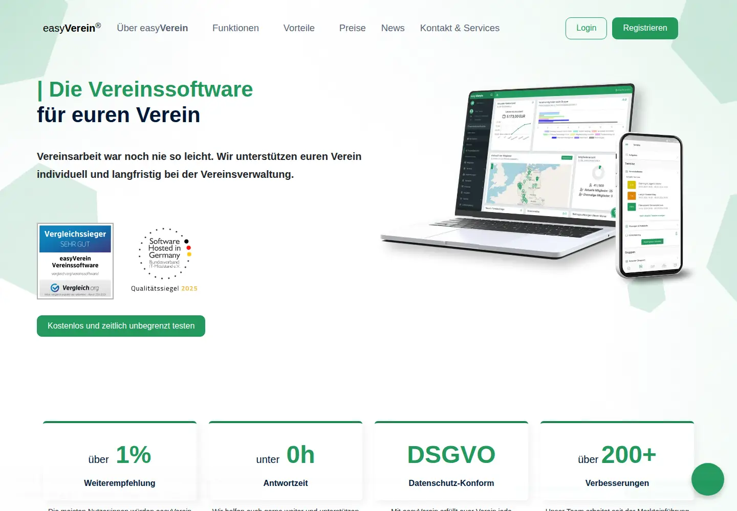 Screenshot of easyverein.com