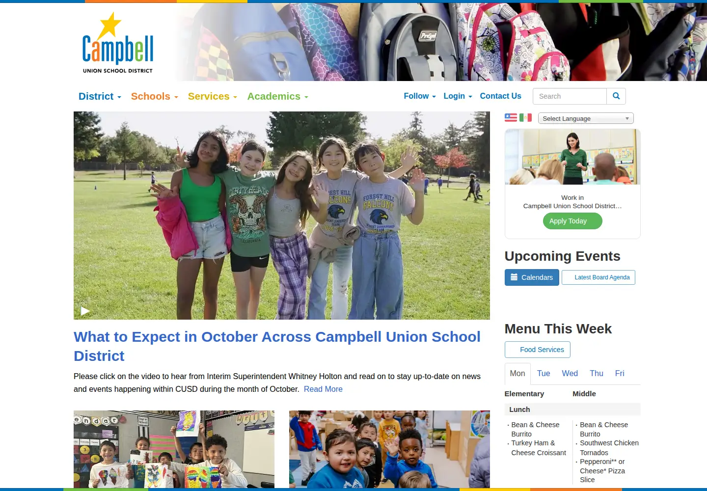 Screenshot of campbellusd.org