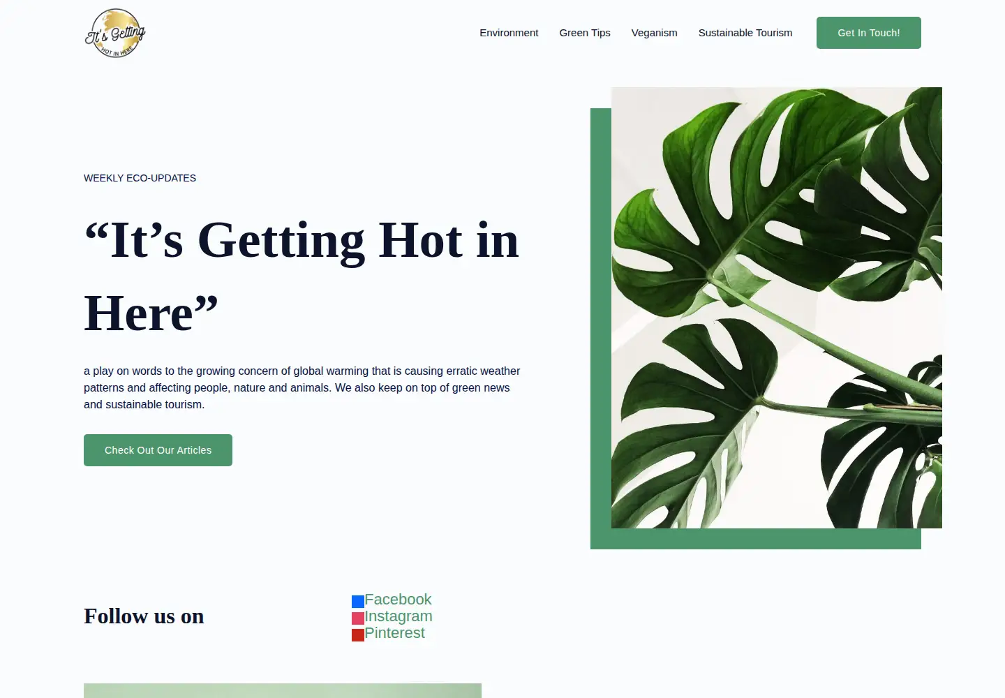 Screenshot of itsgettinghotinhere.org
