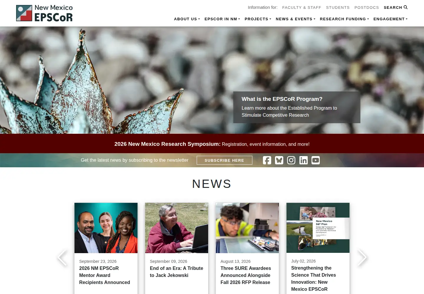 Screenshot of nmepscor.org