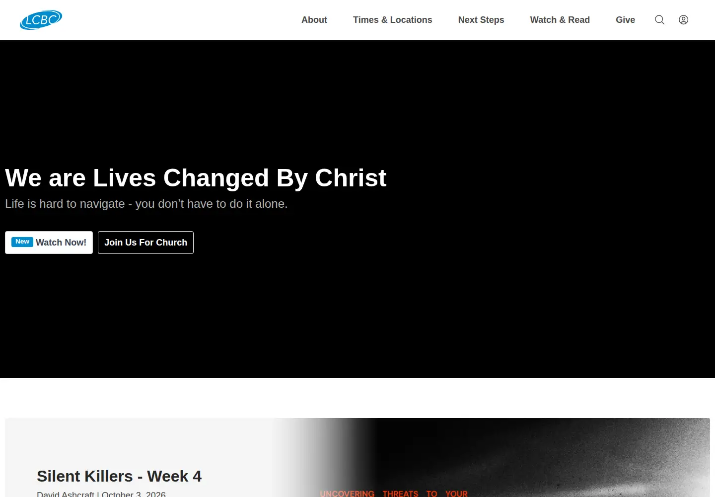 Screenshot of lcbcchurch.com