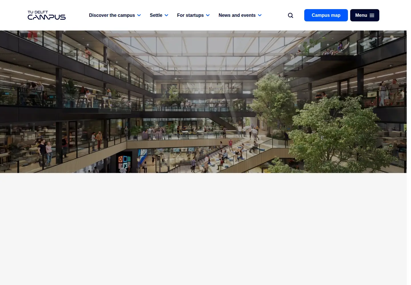 Screenshot of tudelftcampus.nl