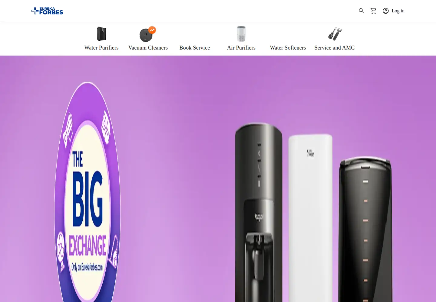 Screenshot of eurekaforbes.com