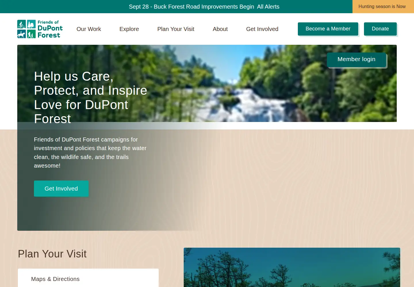 Screenshot of dupontforest.com