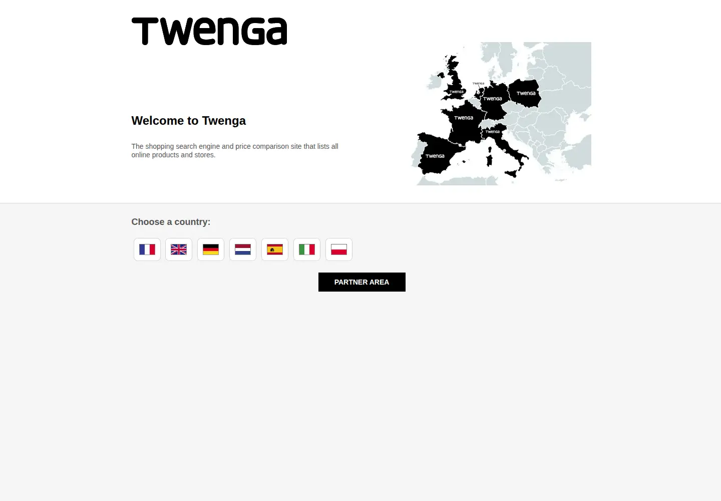 Captured homepage of twenga.com in the current scan
