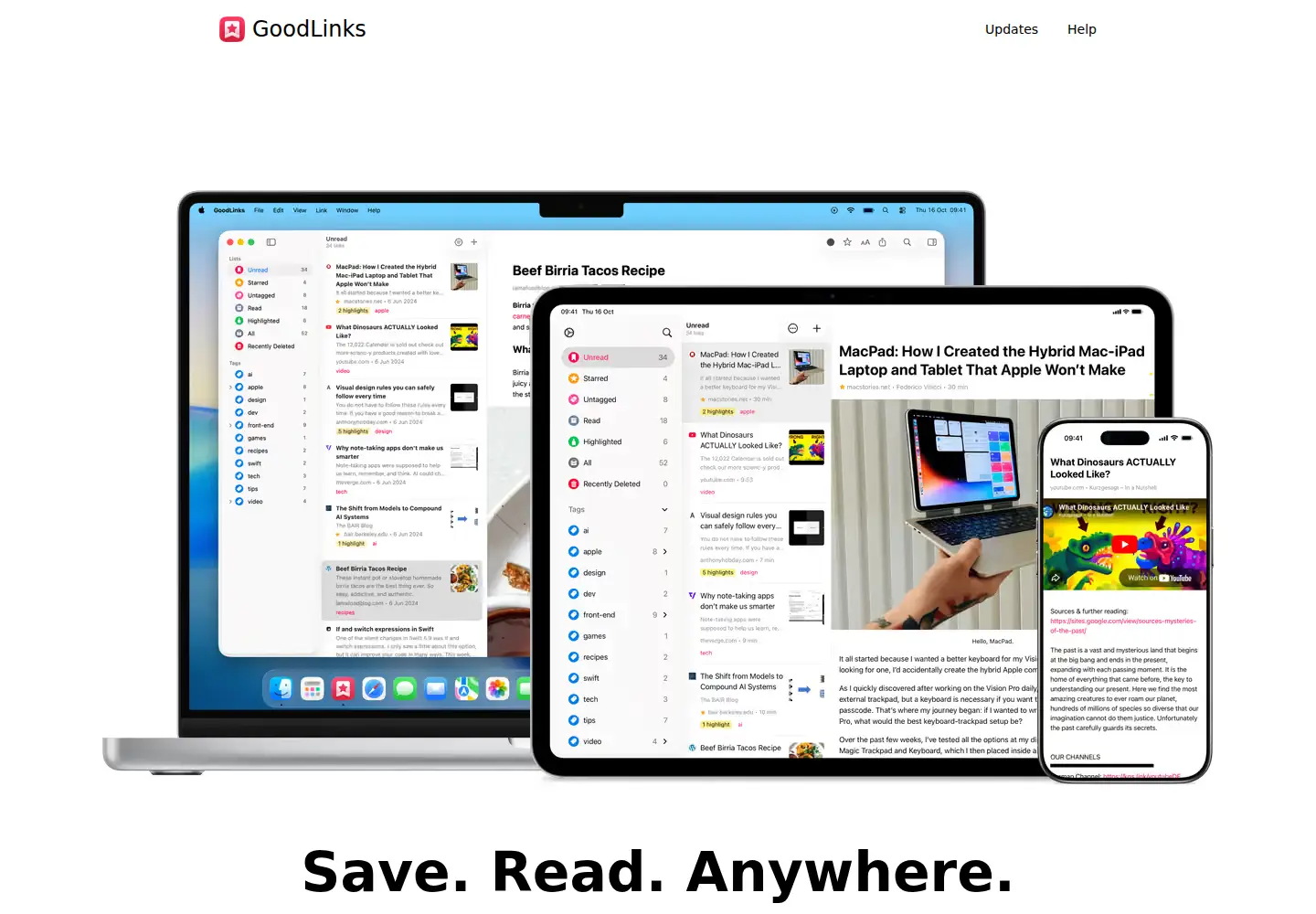 Screenshot of goodlinks.app