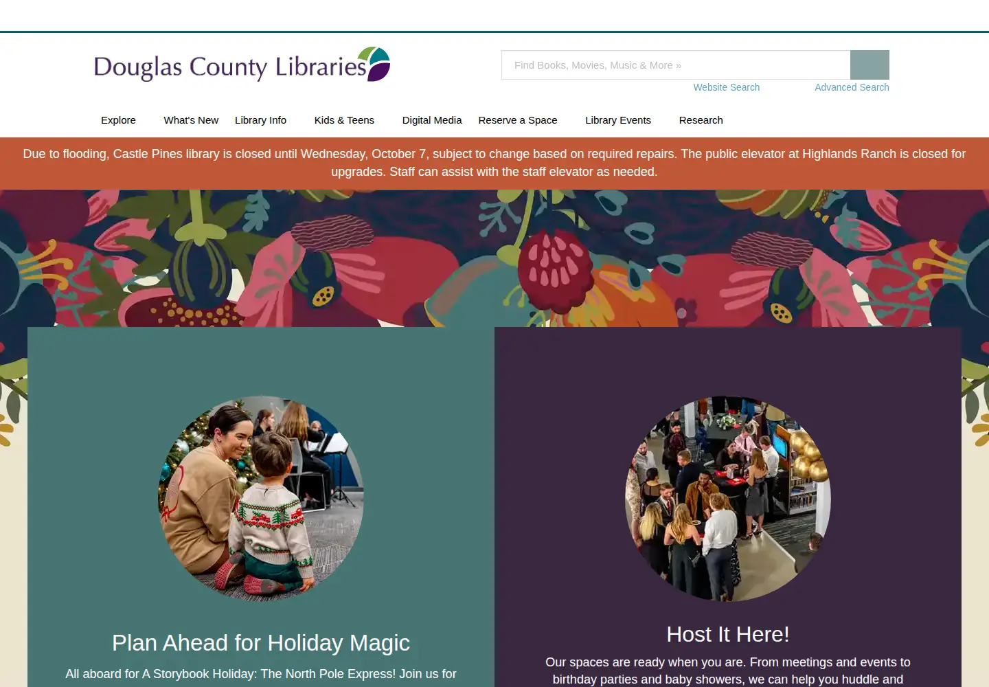 Captured homepage of dcl.org in the current scan