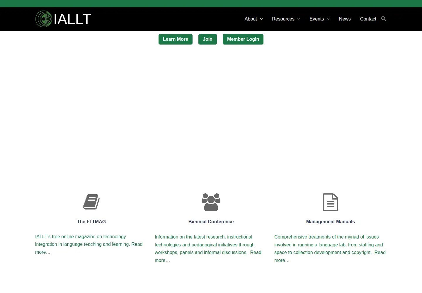 Screenshot of iallt.org