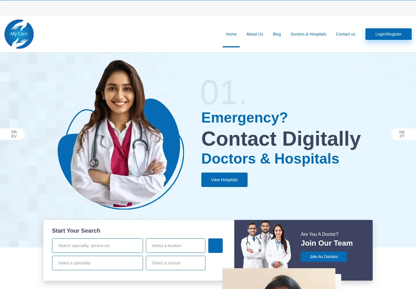 Captured homepage of mycareindia.co.in in the current scan