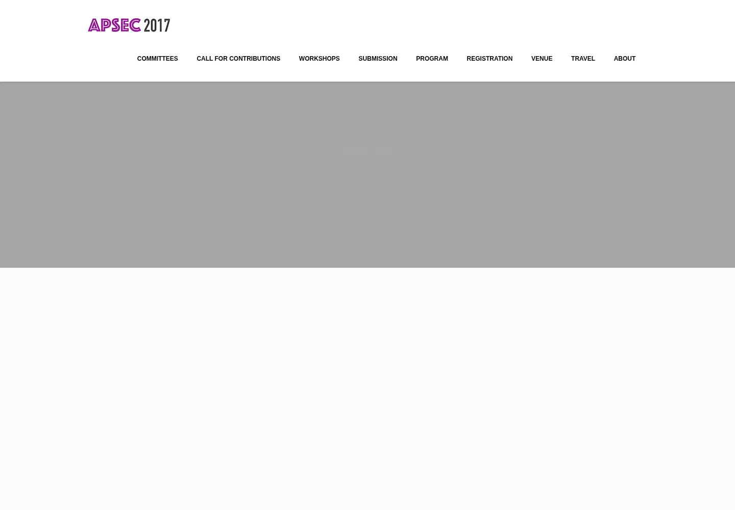 Screenshot of apsec2017.org